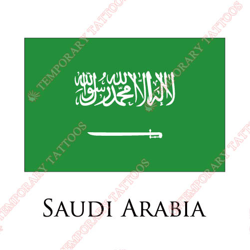 Saudi Arabia flag Customize Temporary Tattoos Stickers NO.1974